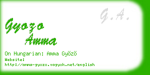 gyozo amma business card