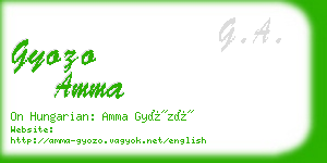 gyozo amma business card